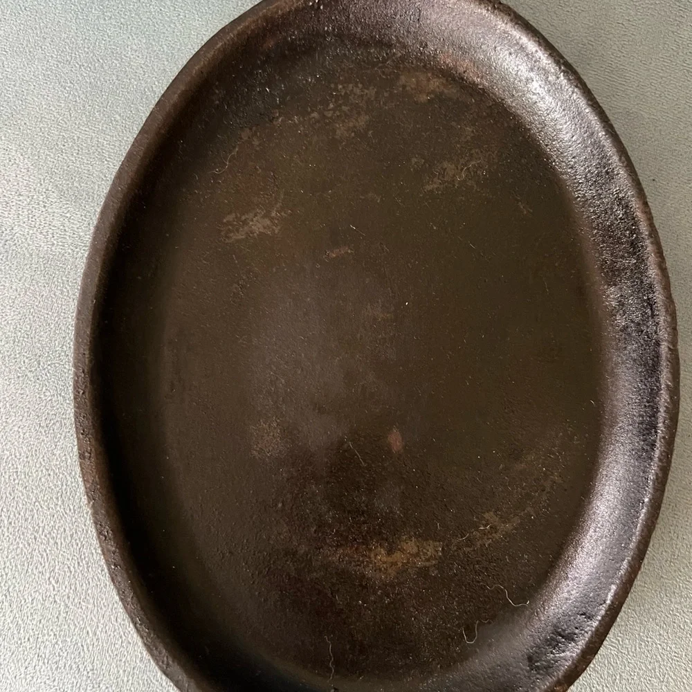 Vintage Oval Cast Iron Skillet